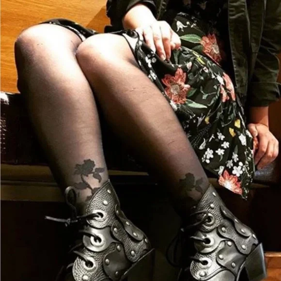 Black Leather Women's Boots - Picture 2 of 5